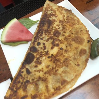El Patio - Super Quesadilla with Al Pastor Arepa - Bars Near Me - Berkeley, California