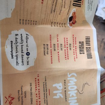 Smokin pig deli and bakery - Menu - Delis Near Me - Ravena, New York Smokin pig deli and bakery - Menu - Delis Near Me - Ravena, New York