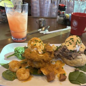 Ruby Slipper Decatur - Mix and Match Bennie. I don't recall the exact names but the shrimp one and the pork one - Breakfast & Brunch Near Me - New Orleans, Louisiana Ruby Slipper Decatur - Mix and Match Bennie. I don't recall the exact names but the shrimp one and the pork one - Breakfast & Brunch Near Me - New Orleans, Louisiana