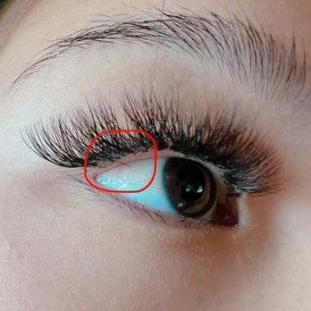 Rose Nails & Spa - My actual bottom lash that was still stuck to the lash extensions - Nail Salons Near Me