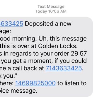 Golden Locks - Text reply from them. I called the correct number - Keys & Locksmiths Near Me - Huntington Beach, California