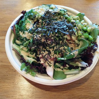 Poke Tiki - Salmon, tuna, octopus, edamame, cucumber, cilantro, seaweed salad, sesame seeds, furikake, over "urban salad", poke & house sauces - Hawaiian Near Me - Tustin, California Poke Tiki - Salmon, tuna, octopus, edamame, cucumber, cilantro, seaweed salad, sesame seeds, furikake, over "urban salad", poke & house sauces - Hawaiian Near Me - Tustin, California
