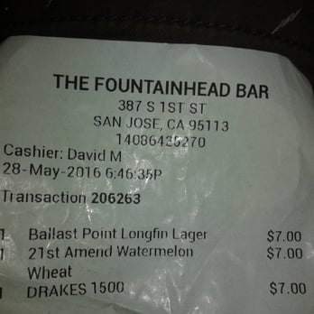 The Fountainhead Bar - Cocktail Bars Near Me - San Jose, California