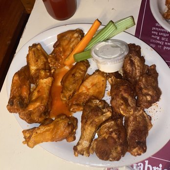 Gabriel's Gate - Buffalo Chicken Wings (hot on the left/ Cajun on the right) - American Near Me - Buffalo, New York Gabriel's Gate - Buffalo Chicken Wings (hot on the left/ Cajun on the right) - American Near Me - Buffalo, New York