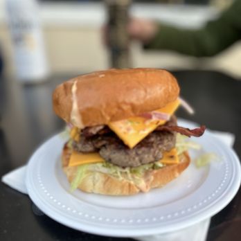 Ganim's Market - Burger with cheese and bacon - Burgers Near Me - San Francisco, California Ganim's Market - Burger with cheese and bacon - Burgers Near Me - San Francisco, California
