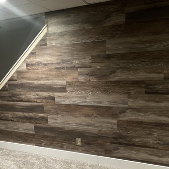 Dynamic Flooring - Ash Oak - Luxury Vinyl Flooring - Basement Accent Stair Wall - General Contractors Near Me