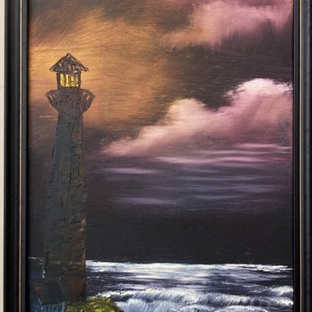 Karl’s Custom Framing - Oil paint on canvas. Stretched over bars and mounted into a frame to accent this beautiful seascape. - Framing Near Me - Canastota, New York Karl’s Custom Framing - Oil paint on canvas. Stretched over bars and mounted into a frame to accent this beautiful seascape. - Framing Near Me - Canastota, New York