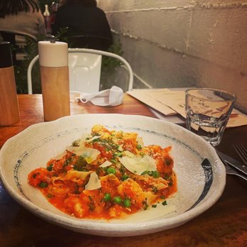 Brava Garden Eatery - Homemade Fettuccine with Shrimp - Wine Bars Near Me - Pleasanton, California