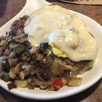 Huckleberry's Breakfast & Lunch - Toms Scramble with Bayou Reds (home fries with pepper and onions) - Breakfast & Brunch Near Me - Gridley, California Huckleberry's Breakfast & Lunch - Toms Scramble with Bayou Reds (home fries with pepper and onions) - Breakfast & Brunch Near Me - Gridley, California