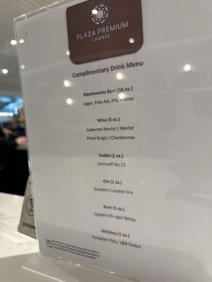Menu photo 2 Plaza Premium Lounge Richmond, BC Menu photo 2 Plaza Premium Lounge Richmond, BC