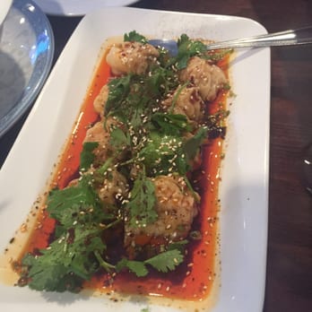 Lee Cafe - Szechuan wontons. Filled with pork and shrimp. Yummmm!! - Sushi Bars Near Me - Fort Mill, South Carolina