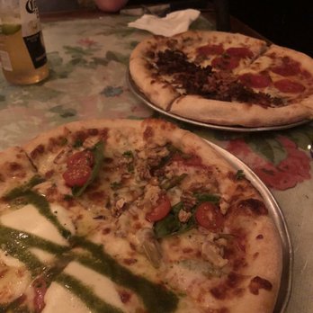 Pirilo - This pizza is half Margherita drizzled with balsamic and the other half is pizza de Papa with grilled asparagus, walnuts and fresh basil. - Italian Near Me - San Juan, Puerto Rico
