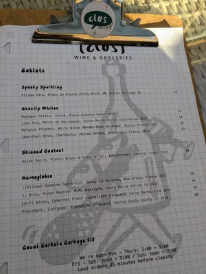 Menu photo 1 Clos Wine Shop San Diego, CA