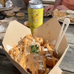 Levitate Backyard - Loaded tots, quesadilla, burrito, & beer