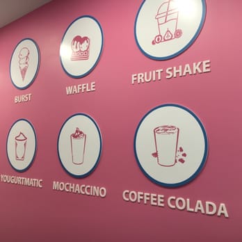 Sprinkles 2 - a pink wall with a variety of food items - Ice Cream & Frozen Yogurt Near Me - Lakewood, New Jersey Sprinkles 2 - a pink wall with a variety of food items - Ice Cream & Frozen Yogurt Near Me - Lakewood, New Jersey