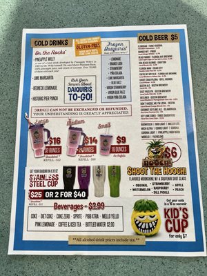Menu photo 6 Pineapple Willy's Panama City Beach, FL