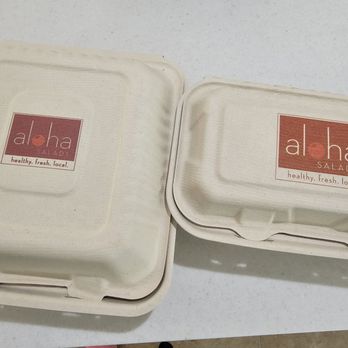 Aloha Salads - Takeput boxes for a salad and a wrap - Salad Near Me - Aiea, Hawaii Aloha Salads - Takeput boxes for a salad and a wrap - Salad Near Me - Aiea, Hawaii