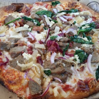 Fired Pie - Meatballs, bacon, red onion, sauteed onions, spinach, garlic. - Pizza Near Me - Phoenix, Arizona