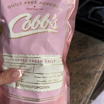 Cobb's Pike Place Popcorn - New, smaller bag - Popcorn Shops Near Me - Seattle, Washington Cobb's Pike Place Popcorn - New, smaller bag - Popcorn Shops Near Me - Seattle, Washington