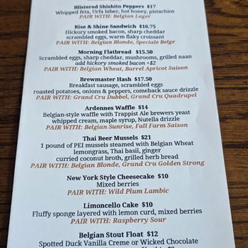 Brewery Ardennes - Menu - Breweries Near Me - Geneva, New York