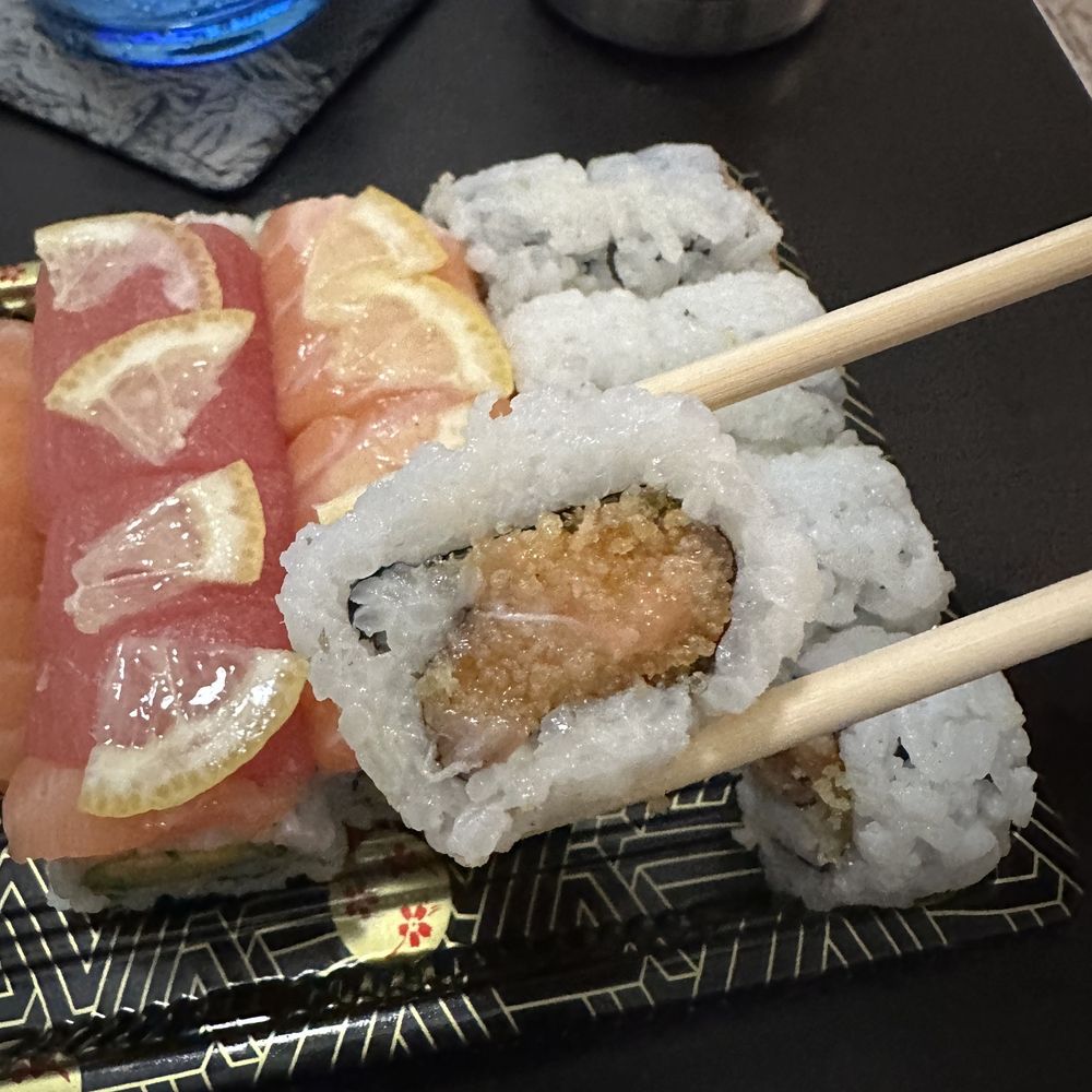 Yashi Sushi - Inside of Spicy Salmon Roll - Sushi Bars Near Me - Jacksonville, Florida Yashi Sushi - Inside of Spicy Salmon Roll - Sushi Bars Near Me - Jacksonville, Florida