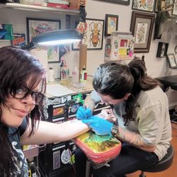 Hangman Tattoo - Manuel is a pro at making sure his art is perfectly centered!