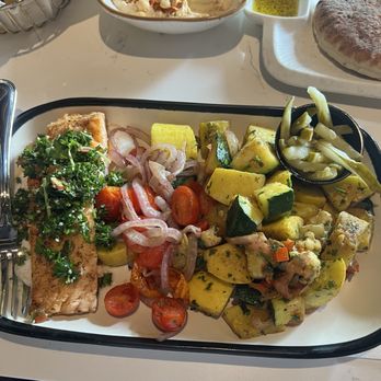 Meddys - Grilled Citrus Salmon - Mediterranean Near Me - Oklahoma City, Oklahoma