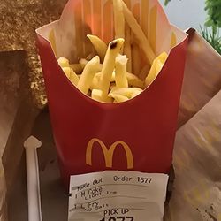 McDonald's - This is a large fry!  It's missing 1/2!