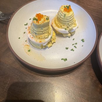 Yardbird - Deviled Eggs GF. Another one of favorite sides. Unique presentation. - Southern Near Me - Dallas, Texas Yardbird - Deviled Eggs GF. Another one of favorite sides. Unique presentation. - Southern Near Me - Dallas, Texas