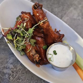 House 157 Restaurant - a platter of chicken wings with ranch dressing - Wine Bars Near Me - Roselle Park, New Jersey House 157 Restaurant - a platter of chicken wings with ranch dressing - Wine Bars Near Me - Roselle Park, New Jersey