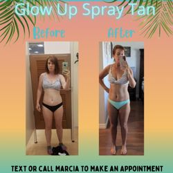 Glow Up Spray Tan - Before and After