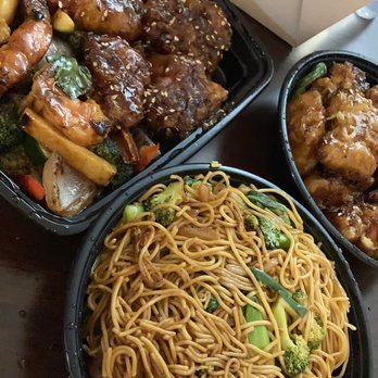 Soy and Ginger - dragon and phoenix (left), orange chicken (right), and veggie lo mein (bottom) - Chinese Near Me - Livingston, New Jersey Soy and Ginger - dragon and phoenix (left), orange chicken (right), and veggie lo mein (bottom) - Chinese Near Me - Livingston, New Jersey