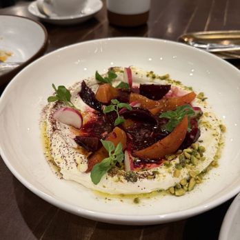 Anixi - The Roasted Beets Labneh up close - Vegan Near Me - New York, New York Anixi - The Roasted Beets Labneh up close - Vegan Near Me - New York, New York