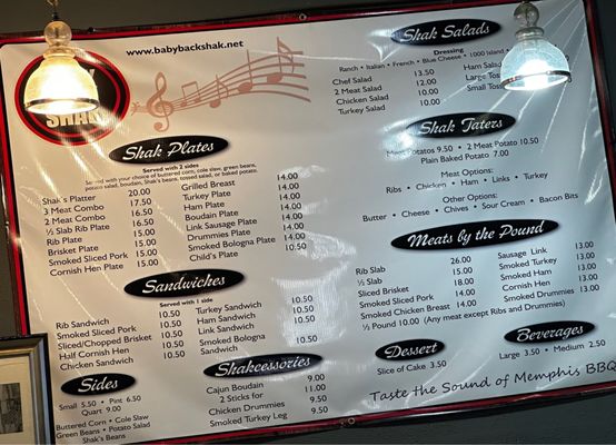 Menu photo 2 Baby Back Shak Dallas, TX