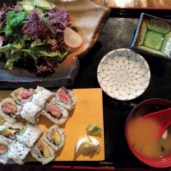 Wagaya - Westside - Lunch special of two sushi rolls and seaweed salad. Comes with miso soup. I got the avocado salmon roll and the crunchy yellowtail. - Sushi Bars Near Me - Atlanta, Georgia Wagaya - Westside - Lunch special of two sushi rolls and seaweed salad. Comes with miso soup. I got the avocado salmon roll and the crunchy yellowtail. - Sushi Bars Near Me - Atlanta, Georgia