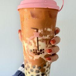 Le Dessert Lab - Thai Tea with Brûlée (Oat Milk, Add Boba)