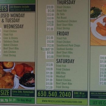 Priscilla's Ultimate Soulfood Cafeteria - Soul Food Near Me - Hillside, Illinois