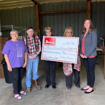 Bishop Insurance Service - Presenting donation to Ronan Bread Basket (Referral Program recipients)- 2018 - Insurance Near Me - Polson, Montana Bishop Insurance Service - Presenting donation to Ronan Bread Basket (Referral Program recipients)- 2018 - Insurance Near Me - Polson, Montana