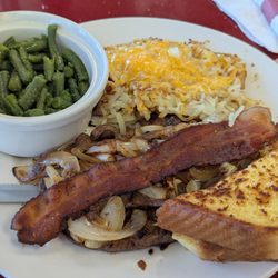 Junior's Cafe & Grill - Eggs and liver
