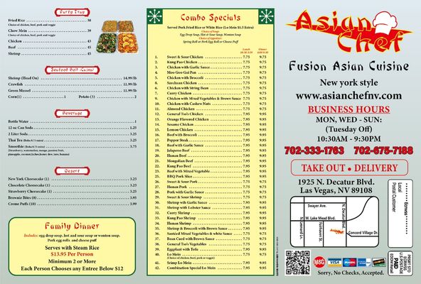 Menu photo 1 Asian chef Las Vegas, NV Menu photo 1 Asian chef Las Vegas, NV