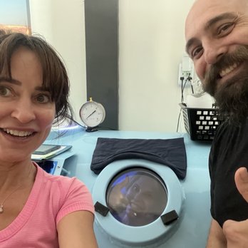 SoCal Hyperbaric Oxygen Center - Jon and my sister posing with me in the window. - Undersea/Hyperbaric Medicine Near Me - Encino, California SoCal Hyperbaric Oxygen Center - Jon and my sister posing with me in the window. - Undersea/Hyperbaric Medicine Near Me - Encino, California