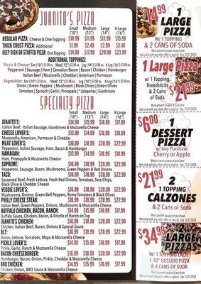 Menu photo 2 Juanito’s Pizza Beloit, WI