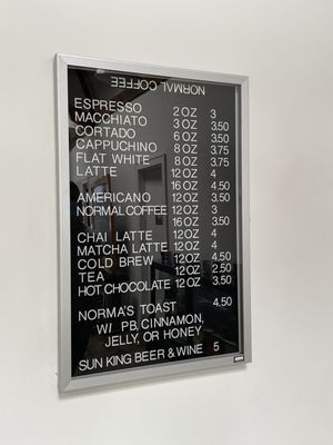 Menu photo 1 Normal Coffee Indianapolis, IN