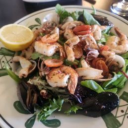 Salad Di Mare, tossed with lemon oil and olive oil.