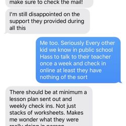 Spring Valley Montessori School - Text from another parent relating to lack of education