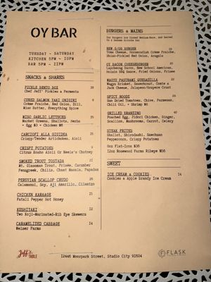 Menu photo 8 OyBar Studio City, CA Menu photo 8 OyBar Studio City, CA