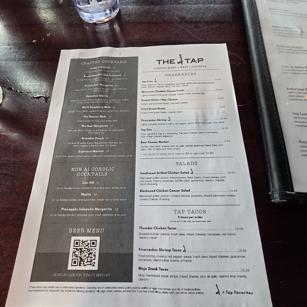 The Tap - Limited menu pt 2 - Brewpubs Near Me - West Lafayette, Indiana The Tap - Limited menu pt 2 - Brewpubs Near Me - West Lafayette, Indiana
