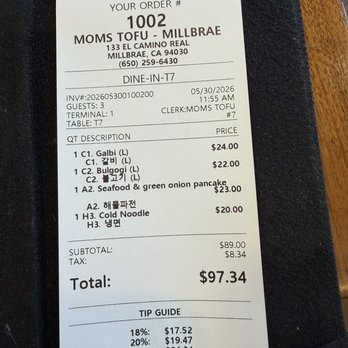 Mom's Tofu House - Check please - Korean Near Me - Millbrae, California Mom's Tofu House - Check please - Korean Near Me - Millbrae, California