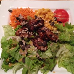 Restaurant Aux Trois Sapins - En entrée, salade tiède de volaille au balsamique, un régal!!!