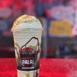 NYC HALAL EATS - Dubai chocolate milkshake.